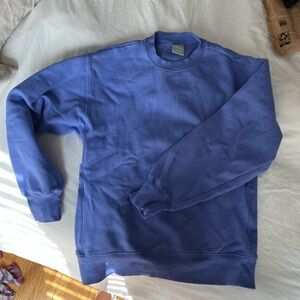 Aritzia TNA cozy fleece boyfriend purple crewneck and sweatpants